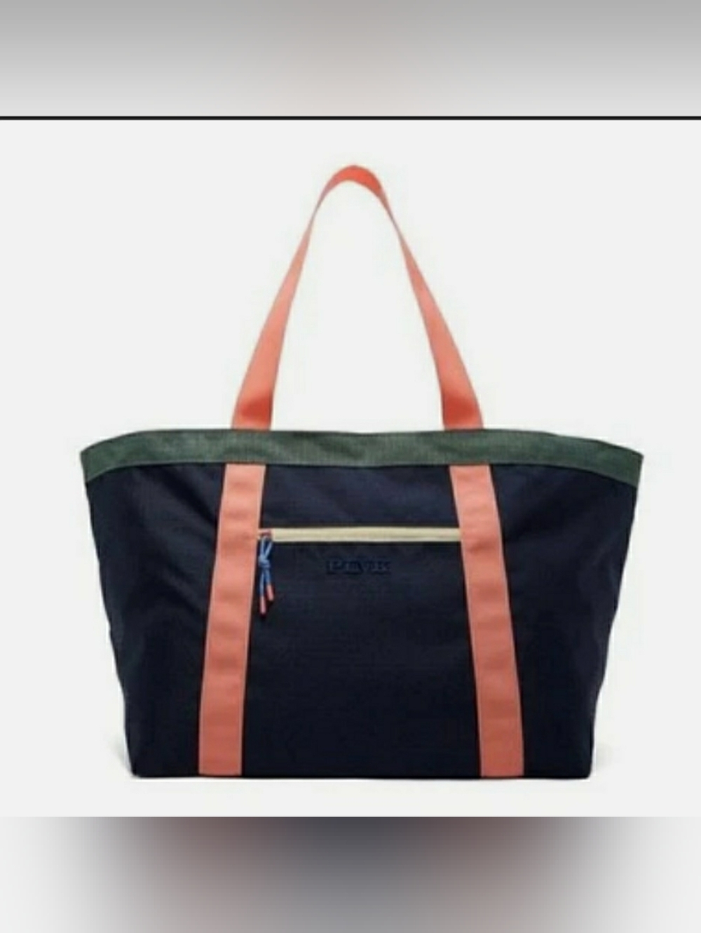 Victoria's Secret PINK Weekender Canvas Color Block Bag NWT